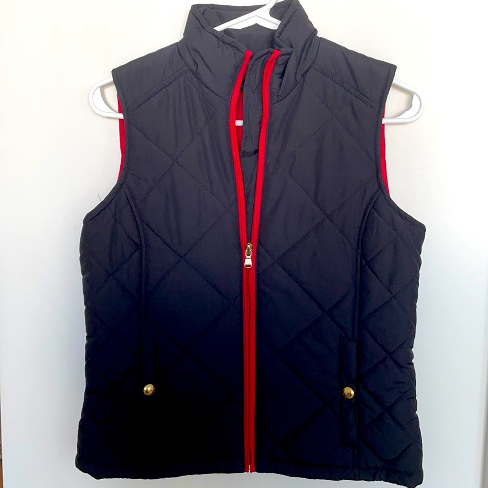 Adorable black vest with red lining from Ralph Lauren